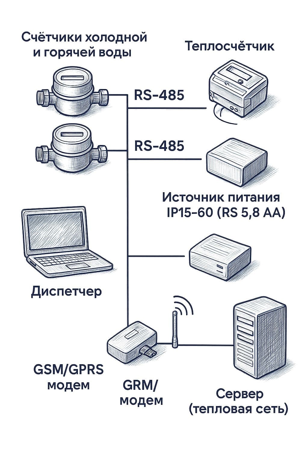 Система дистанционного съема показаний