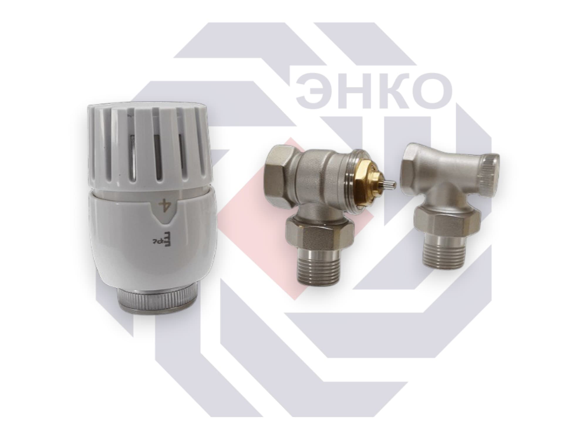 Комплект термостатической регулировки 1/2" угловой