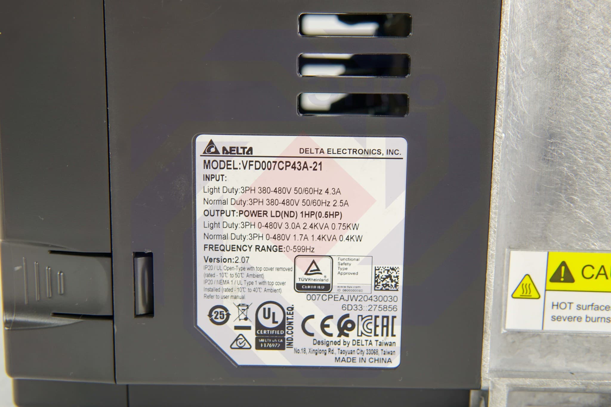 Преобразователь частоты DELTA CP2000 0,75 кВт