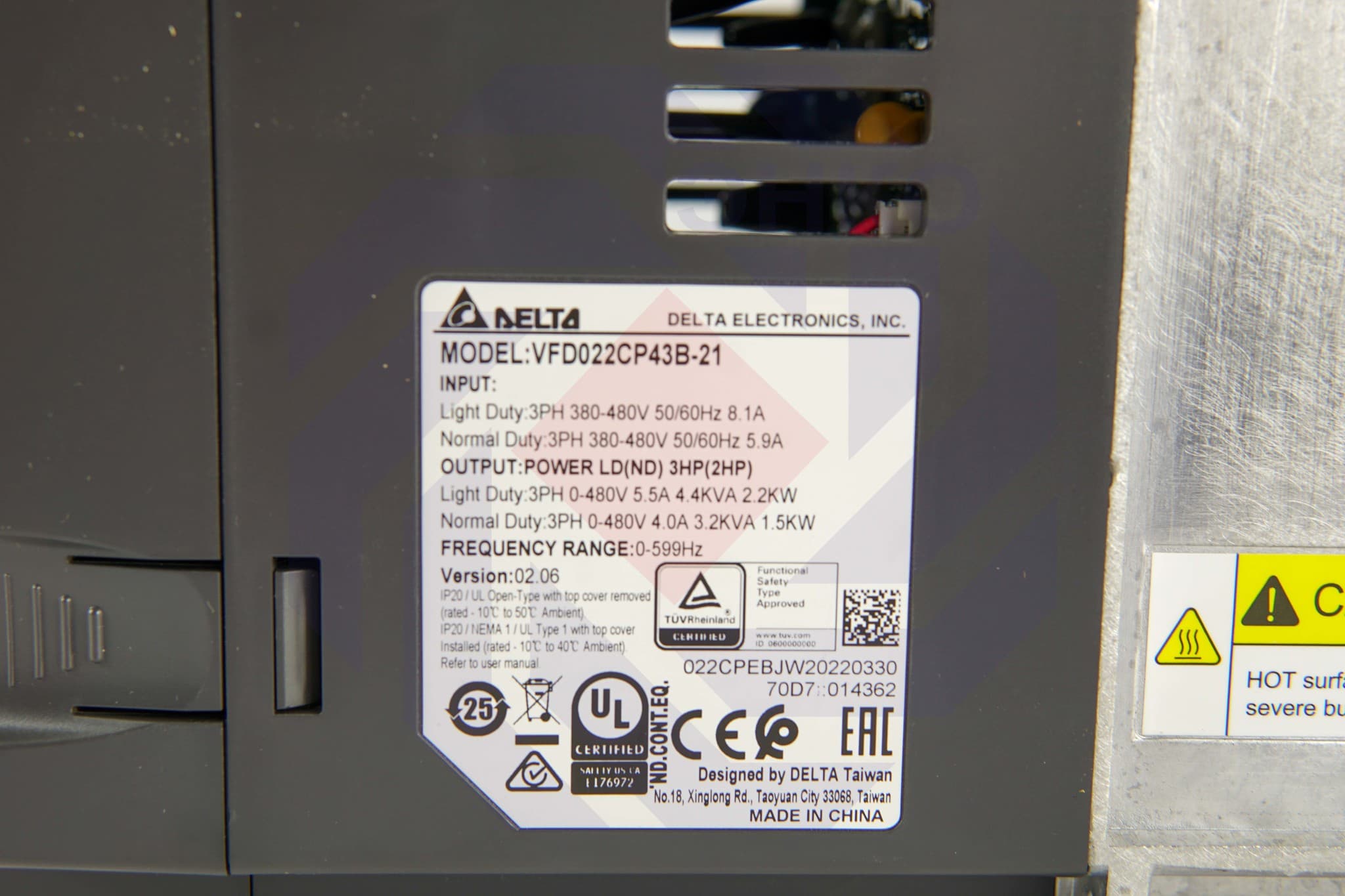 Преобразователь частоты DELTA CP2000 2,2 кВт