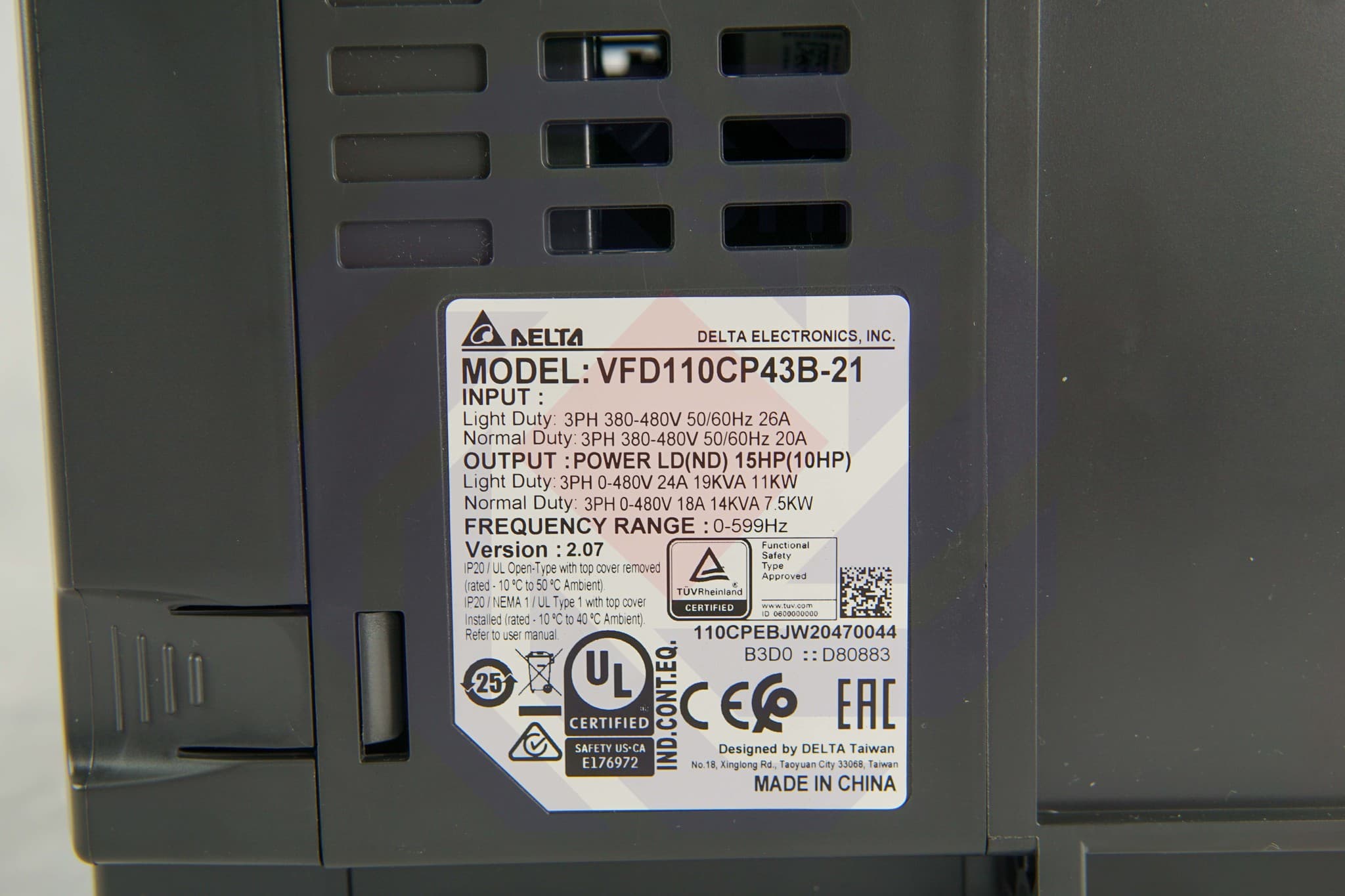 Преобразователь частоты DELTA CP2000 11 кВт