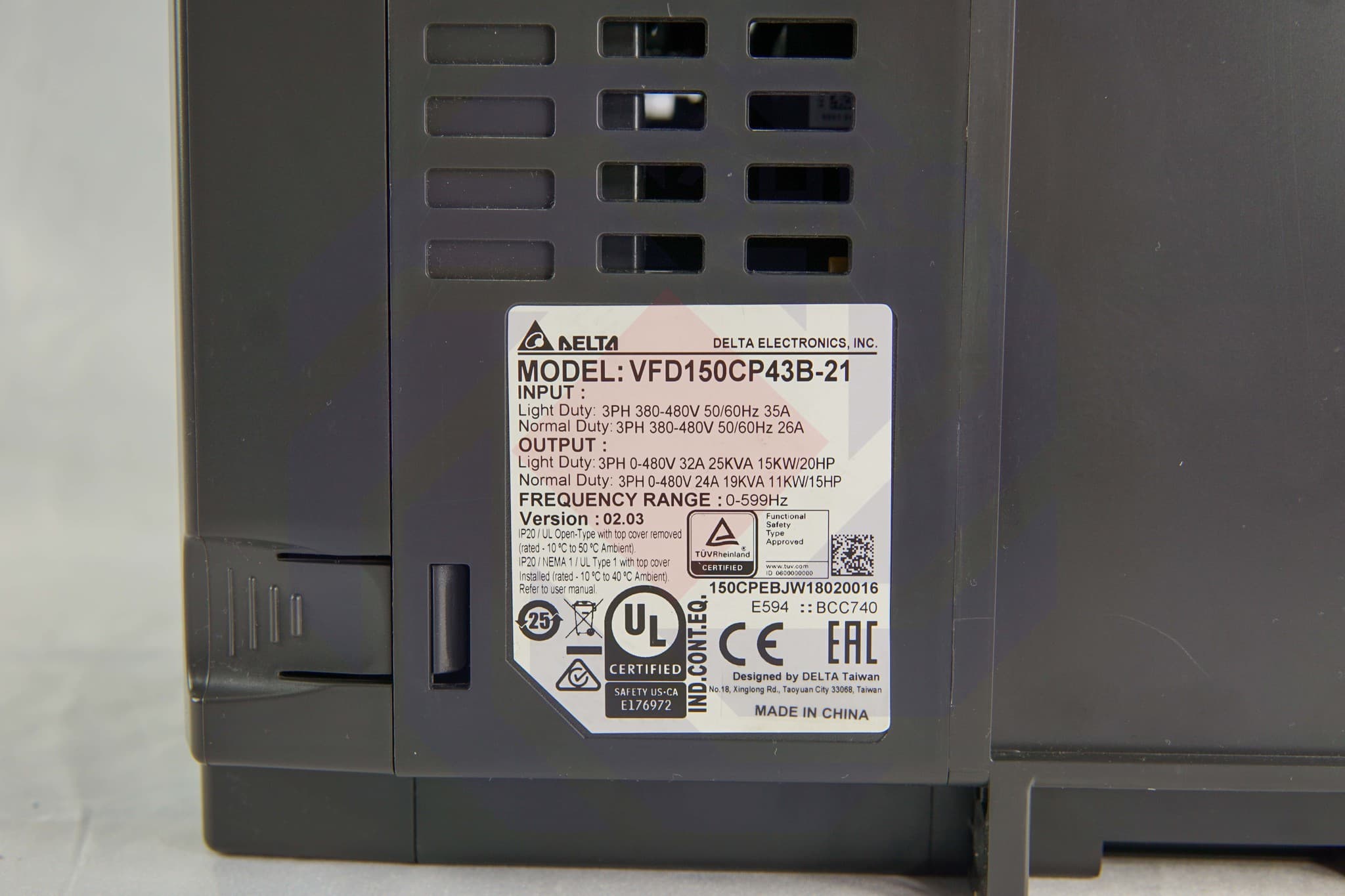 Преобразователь частоты DELTA CP2000 15 кВт