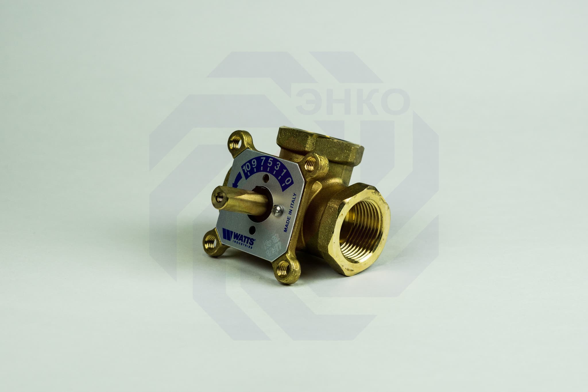 Клапан поворотный трехходовой с электроприводом WATTS V3GB 1"
