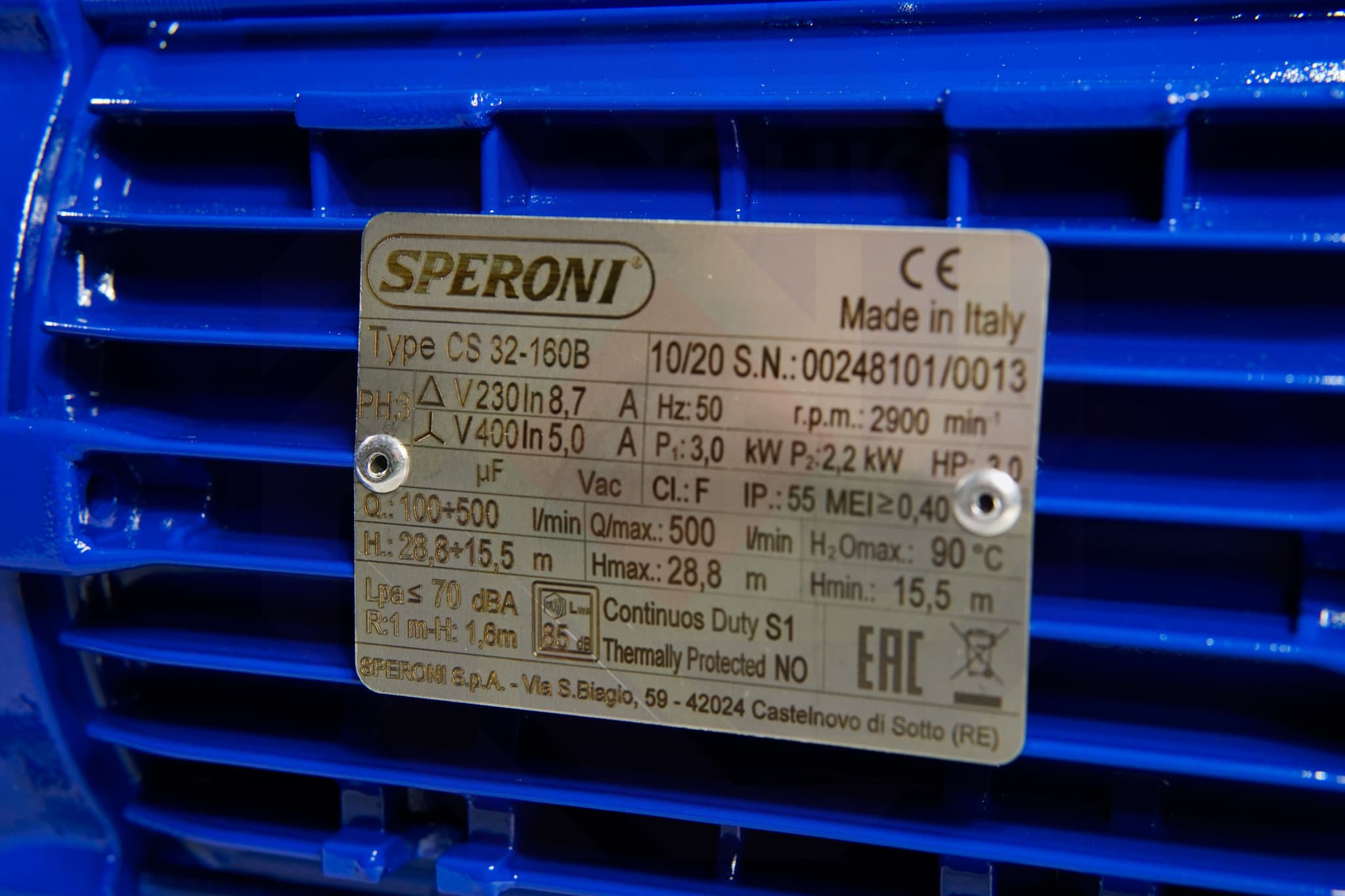 Насос моноблочный SPERONI CS 32-160 B