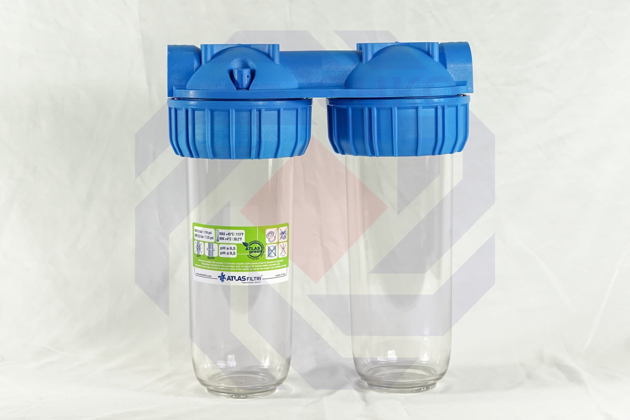 Корпус фильтра двойной ATLAS SENIOR DUPLEX PLUS 3P AFO BX TS ¾"