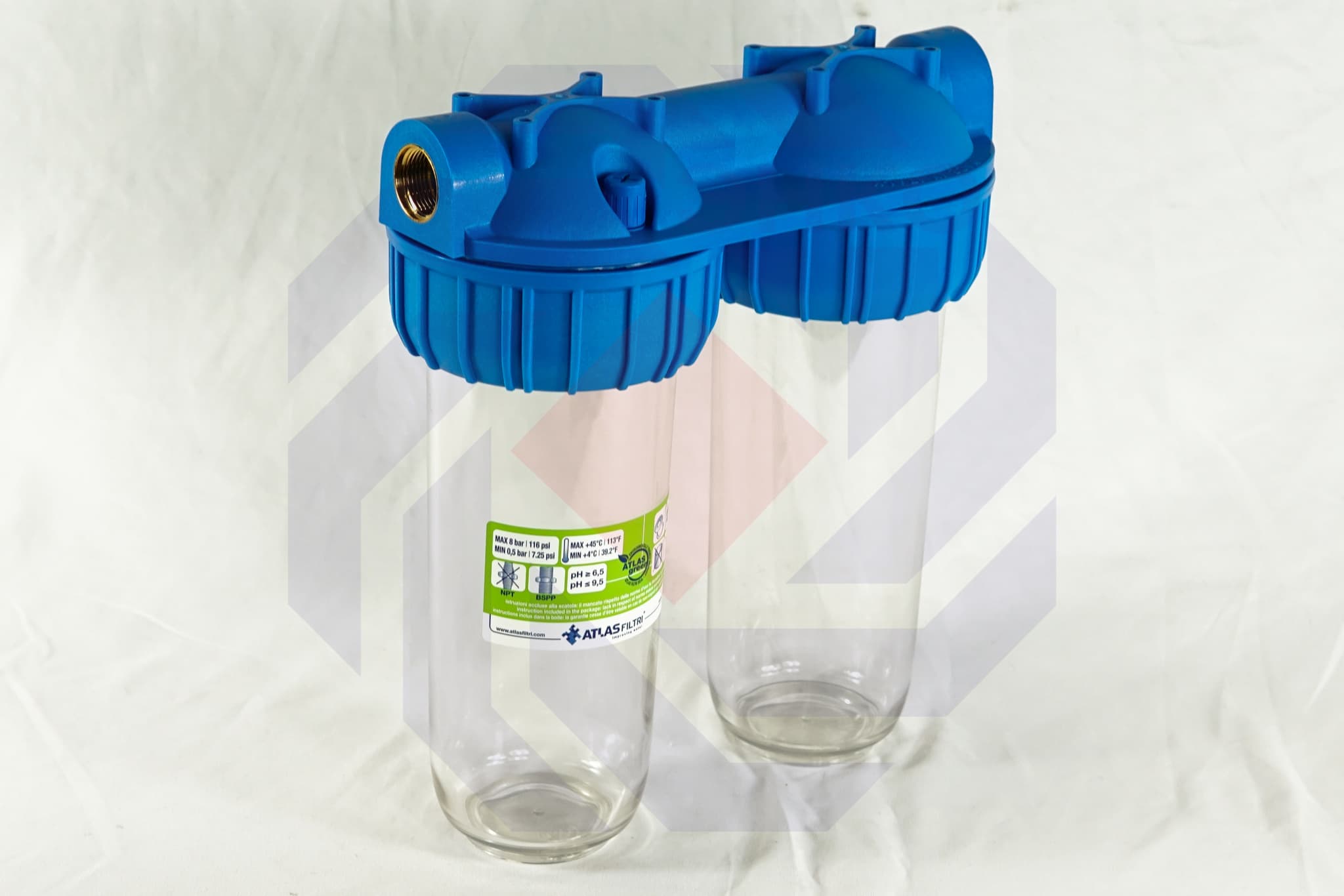 Корпус фильтра двойной ATLAS SENIOR DUPLEX PLUS 3P AFO BX TS ¾"