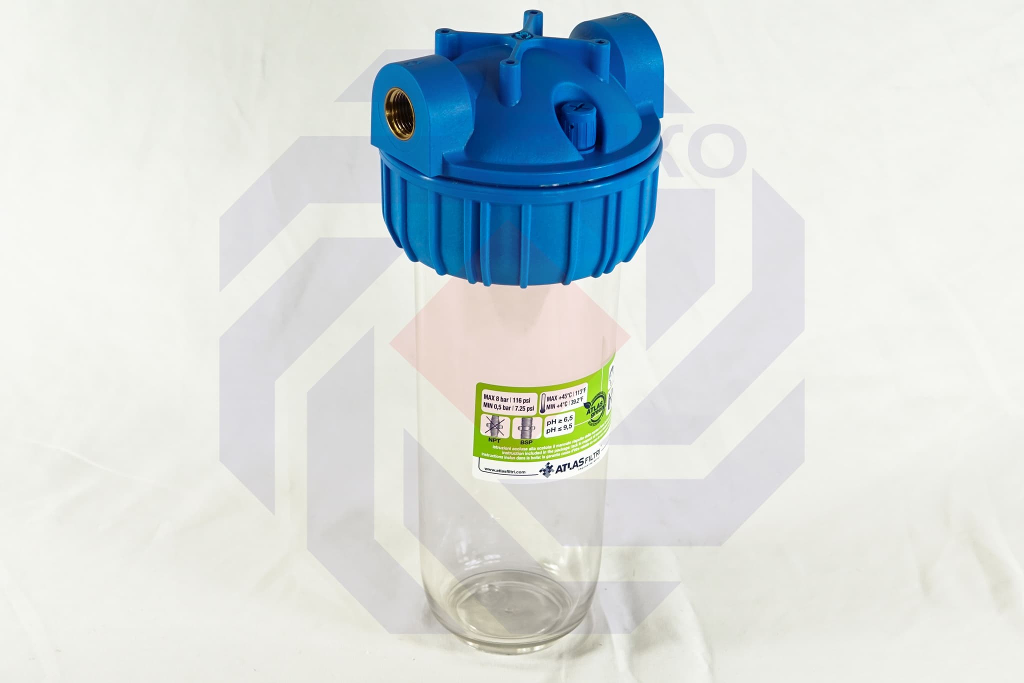 Корпус фильтра одинарный ATLAS SENIOR PLUS 3P MFO BX TS ½"