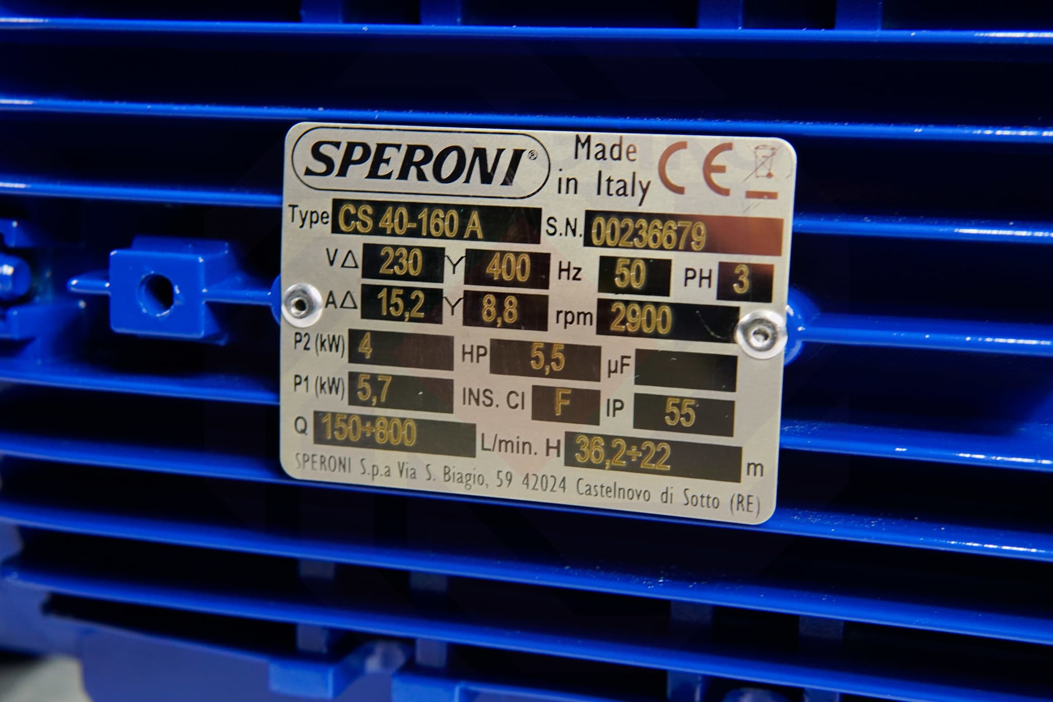 Насос моноблочный SPERONI CS 40-160 A