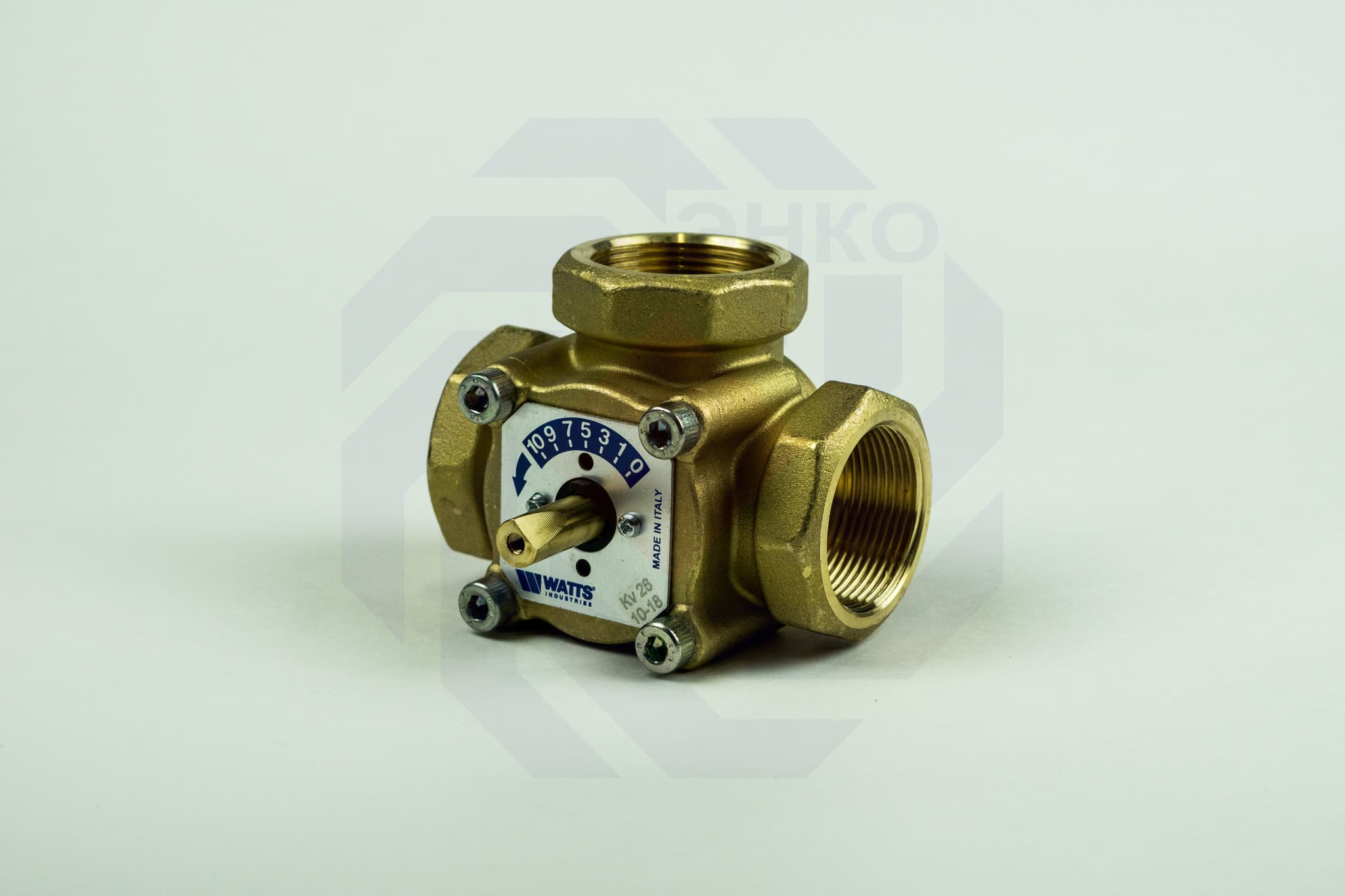 Клапан поворотный трехходовой с электроприводом WATTS V3GB 1½"