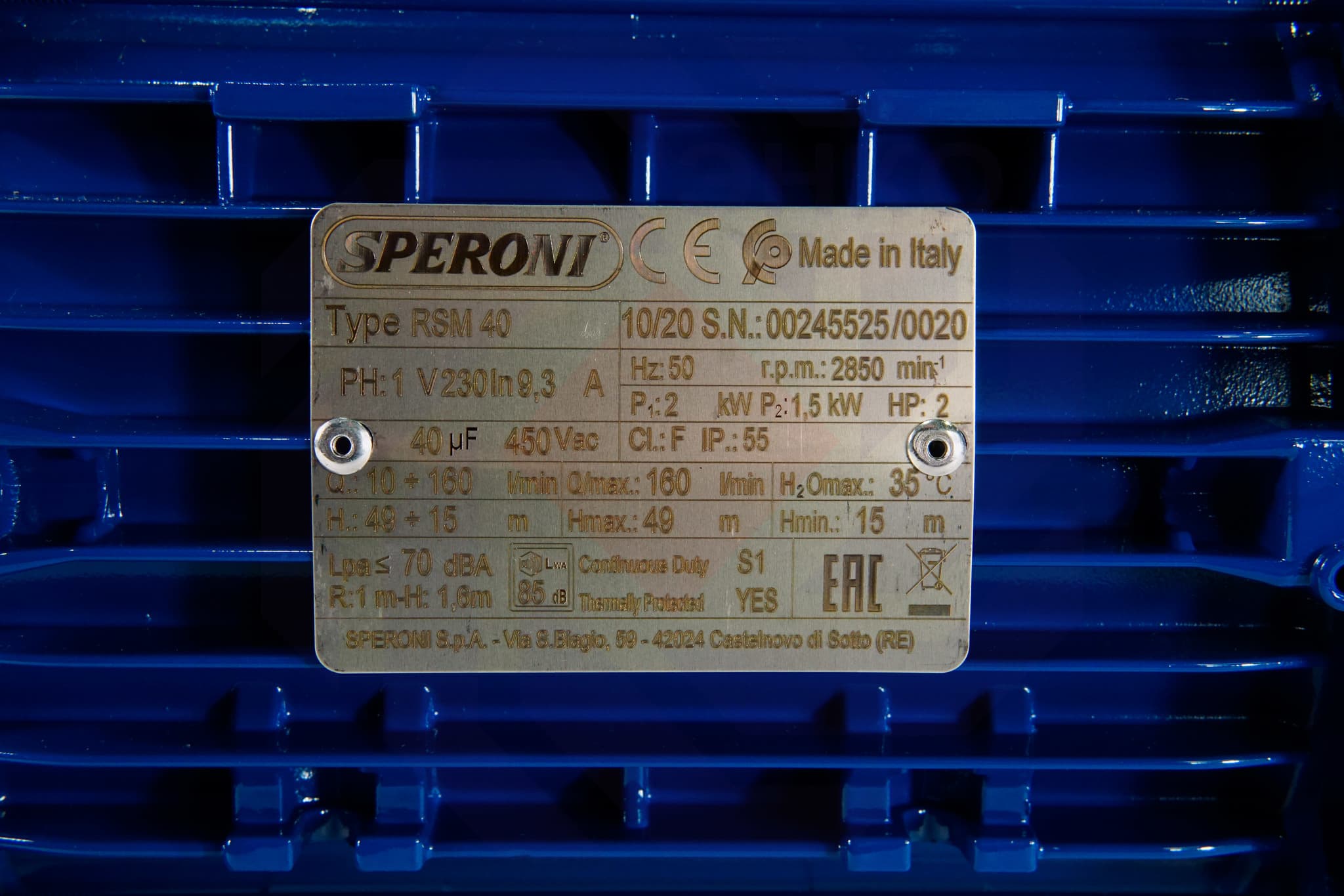 Насос повысительный SPERONI RSM 40