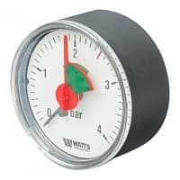 Манометр аксиальный WATTS MHA 63/4 (F+R101) 0-4 бар 63 мм ⅜"