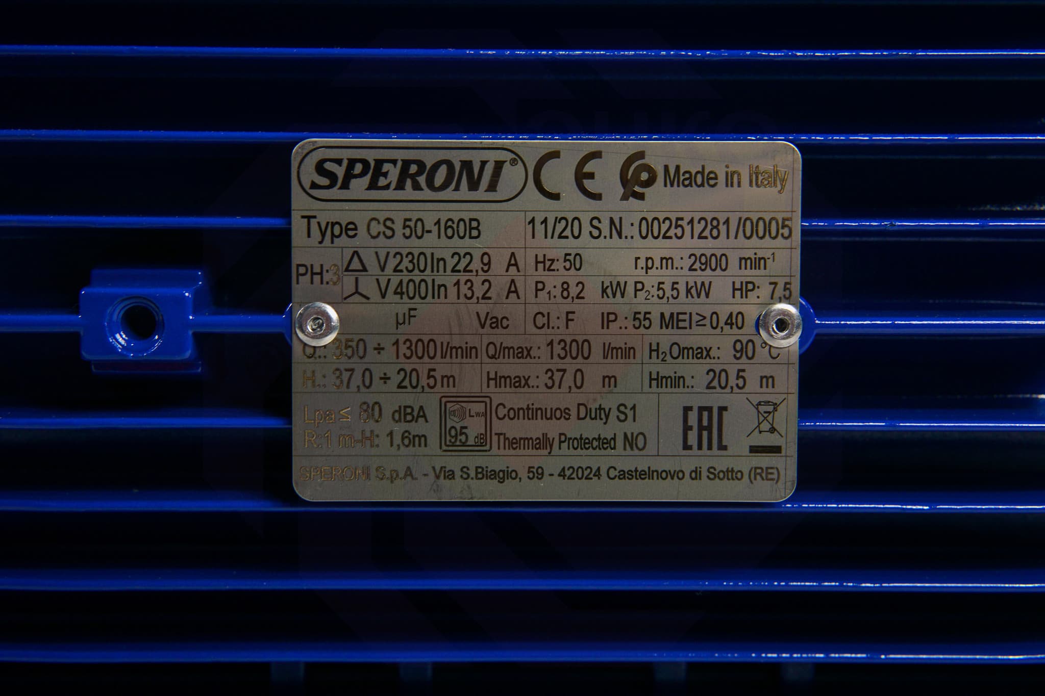 Насос моноблочный SPERONI CS 50-160 B