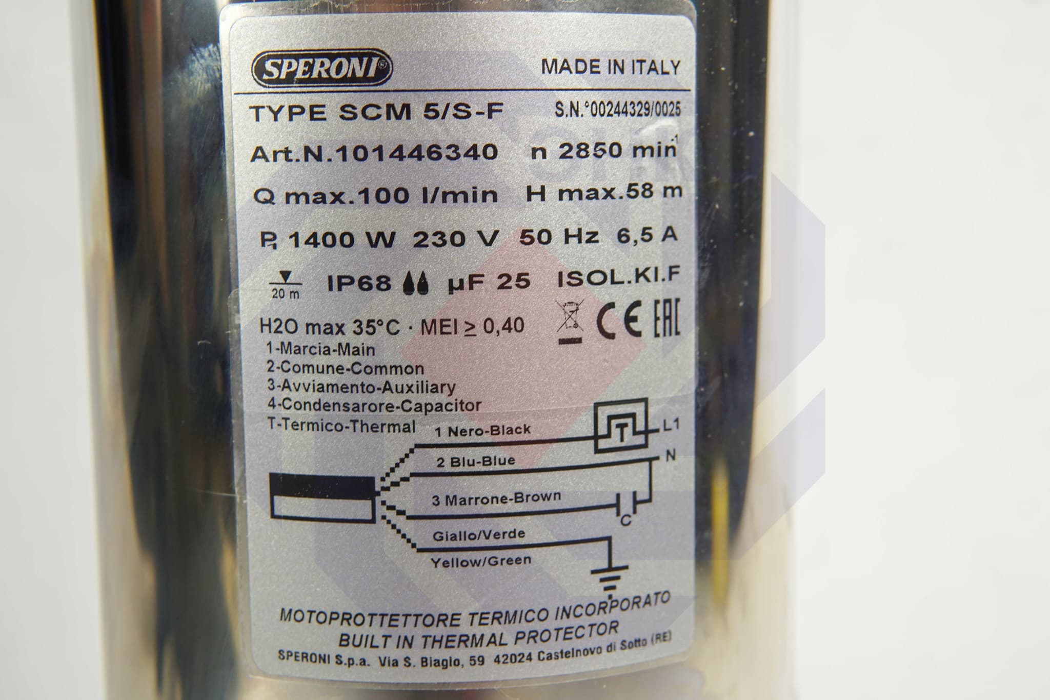 Насос колодезный SPERONI SCM 5/S-F