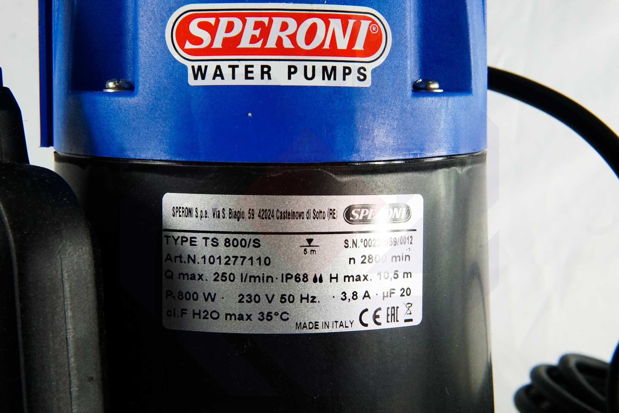 Насос дренажный SPERONI TS 800/S