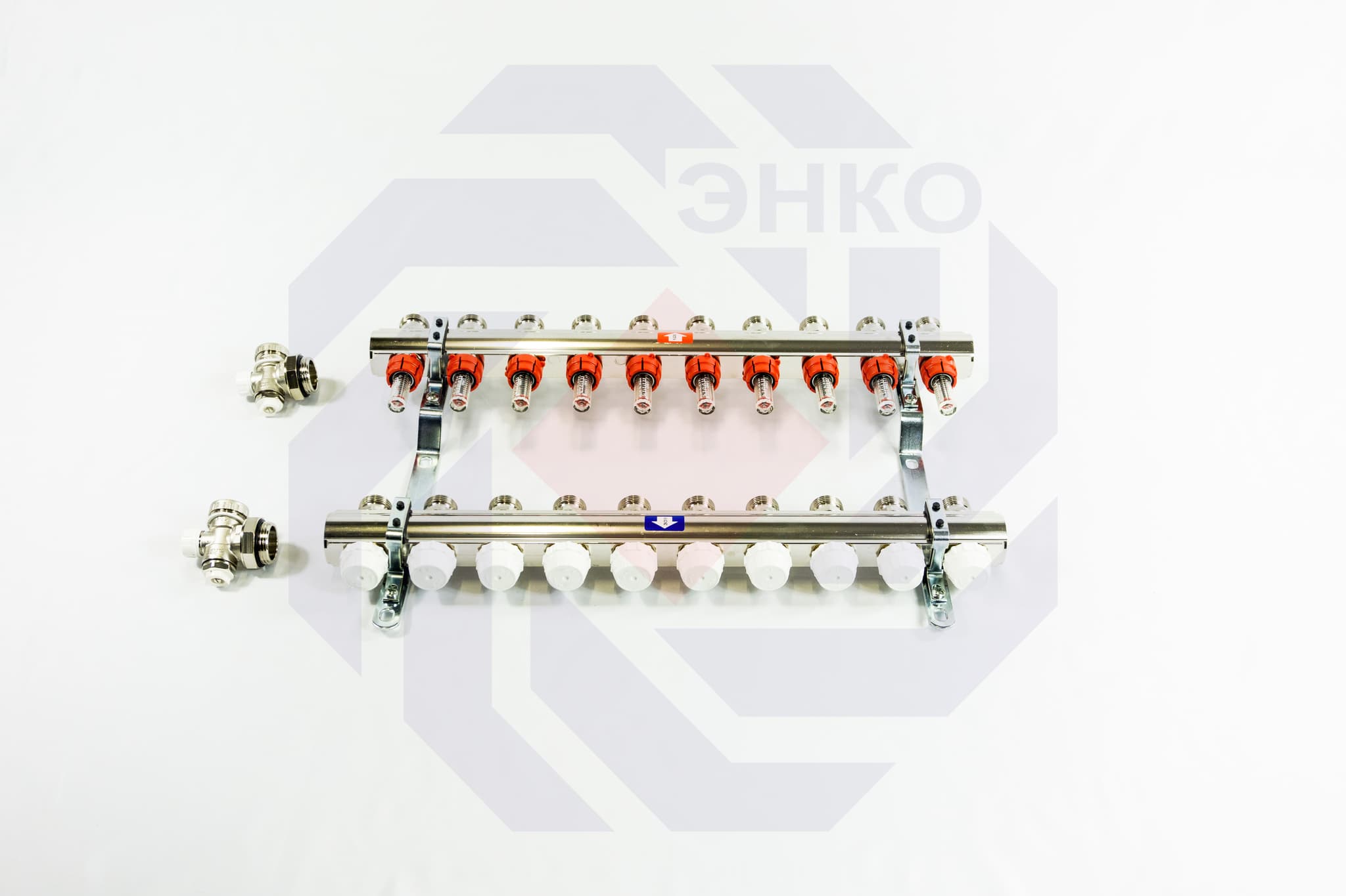 Комплект коллекторов с расходомерами ITAP 916C 10 контуров