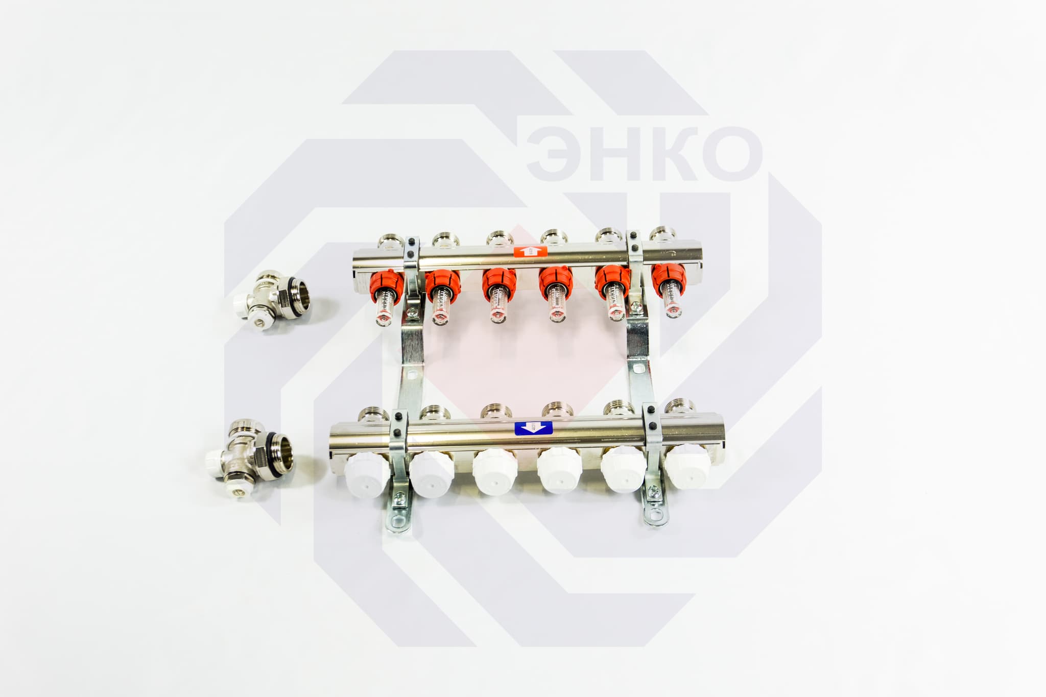 Комплект коллекторов с расходомерами ITAP 916C 6 контуров