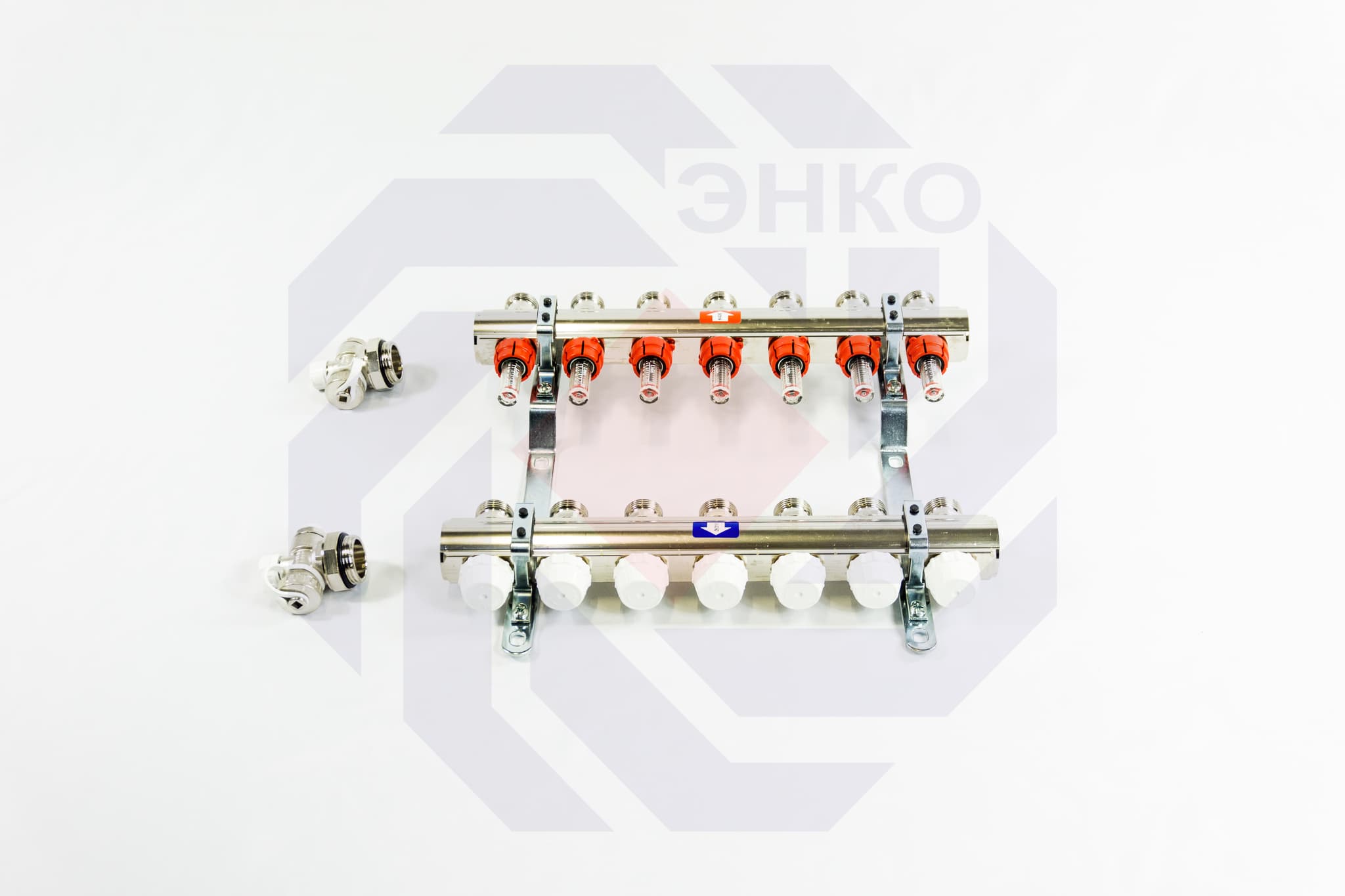 Комплект коллекторов с расходомерами ITAP 916C 7 контуров