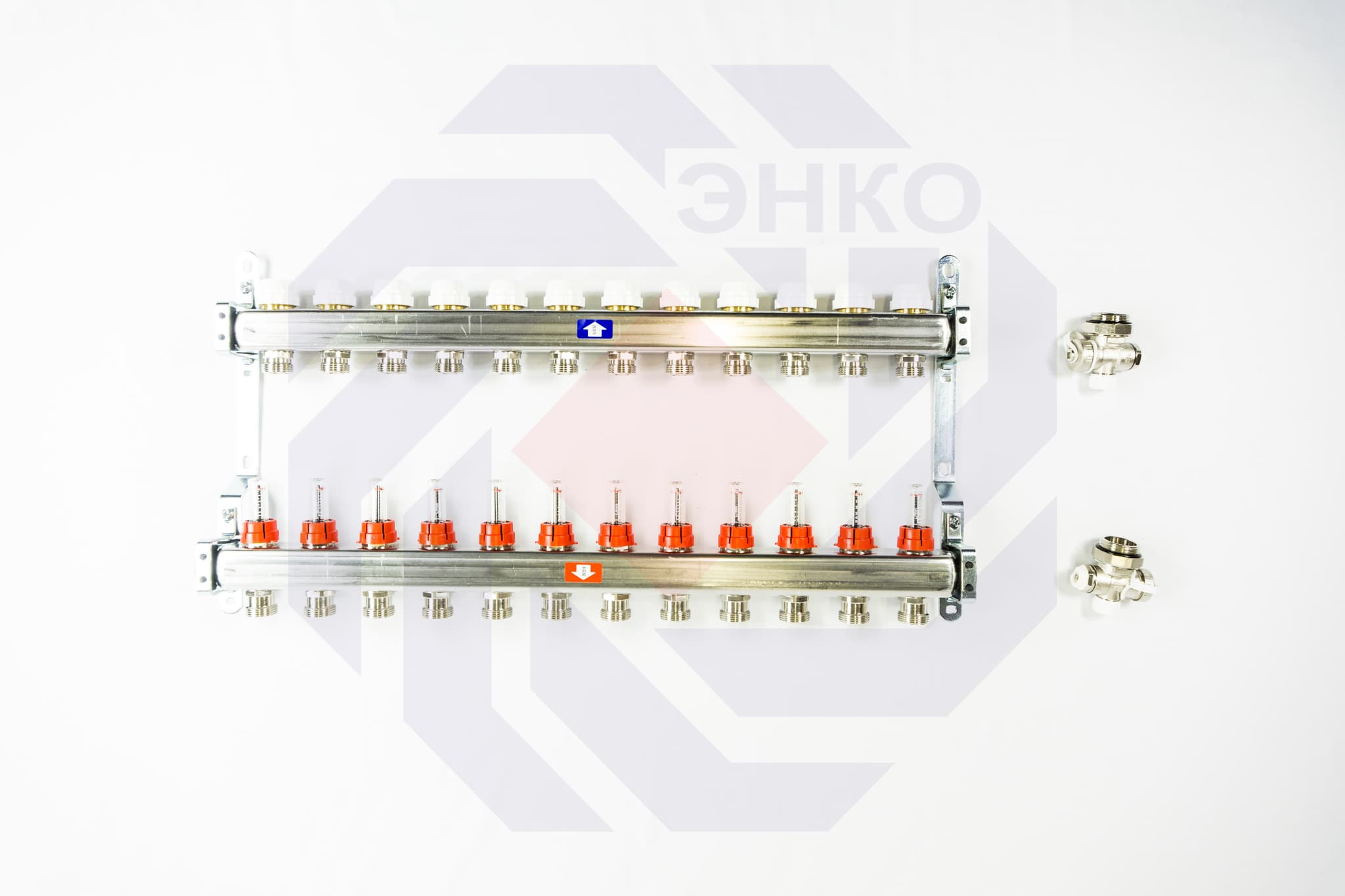 Комплект коллекторов с расходомерами ITAP 918C 12 контуров