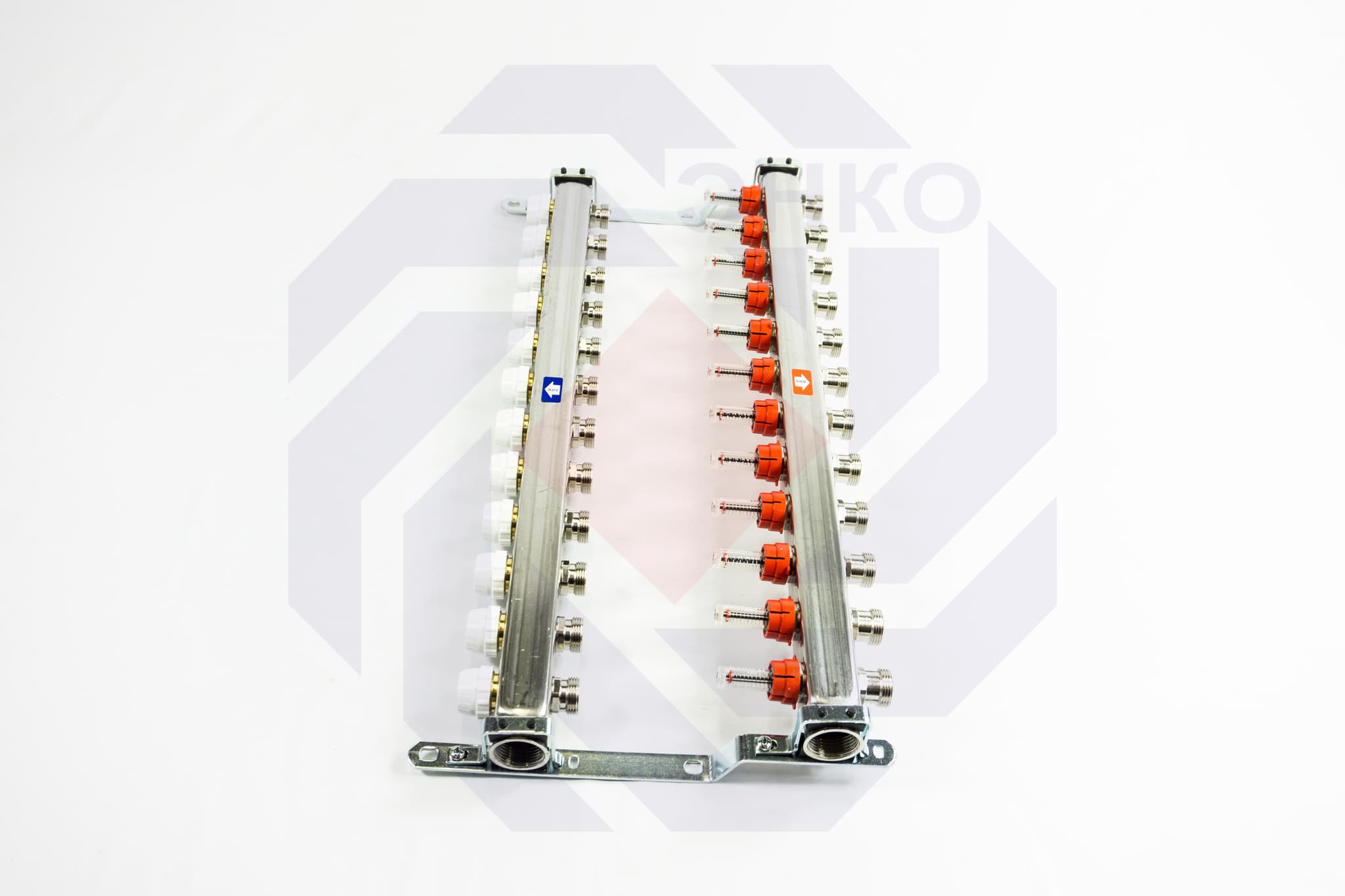 Комплект коллекторов с расходомерами ITAP 918C 12 контуров