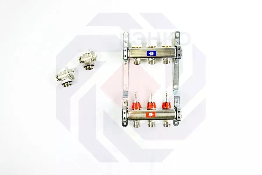 Комплект коллекторов с расходомерами ITAP 918C 2 контура