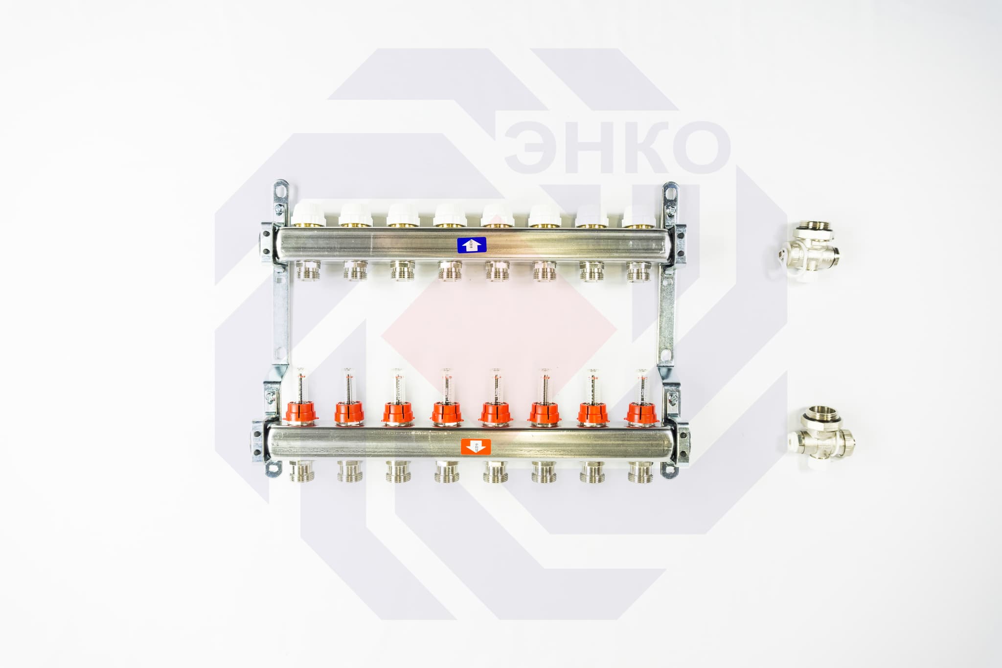 Комплект коллекторов с расходомерами ITAP 918C 8 контуров