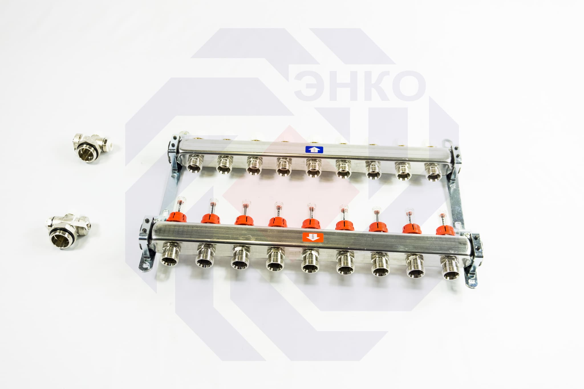 Комплект коллекторов с расходомерами ITAP 918C 9 контуров