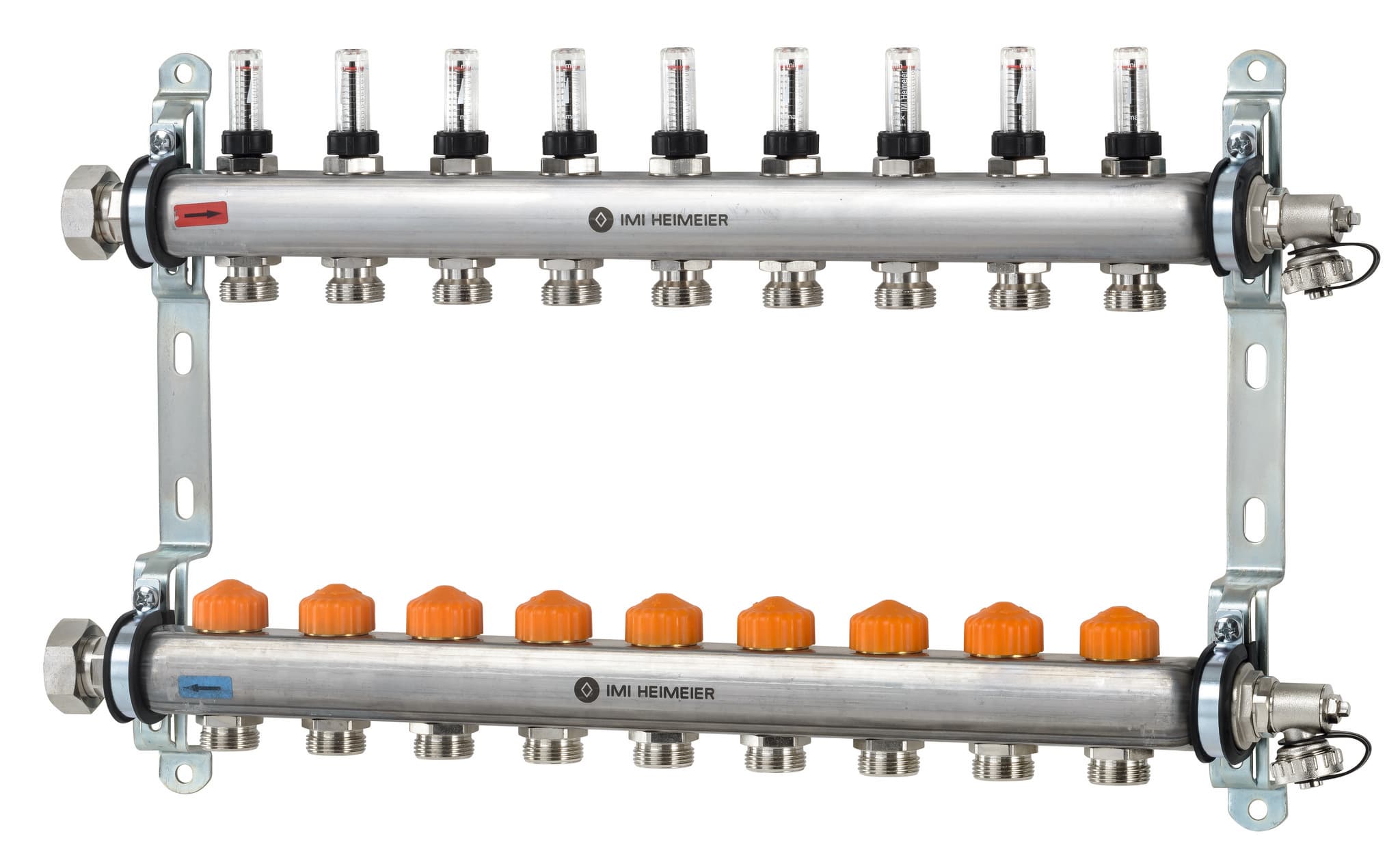 Комплект коллекторов с расходомерами IMI Dynacon Eclipse 9 контуров