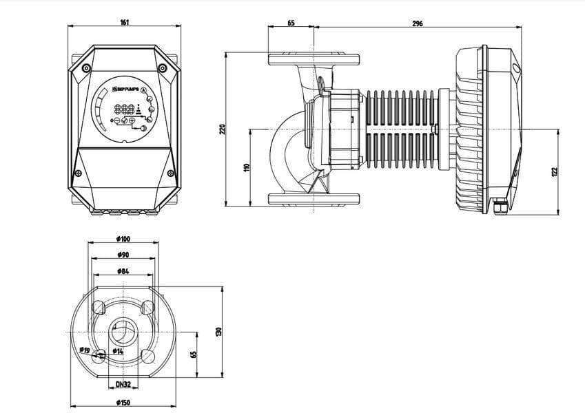 Насос циркуляционный IMP NMT MAX II 32/120 F220