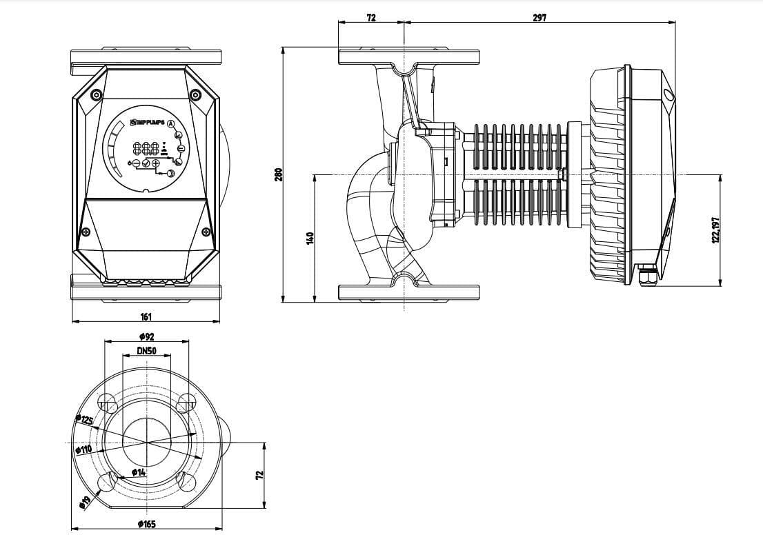 Насос циркуляционный IMP NMT MAX II 50-180 F280