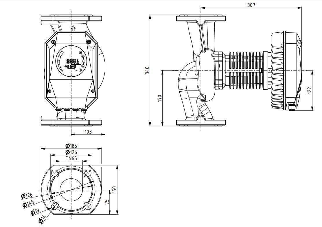 Насос циркуляционный IMP NMT MAX II 65/120 F340