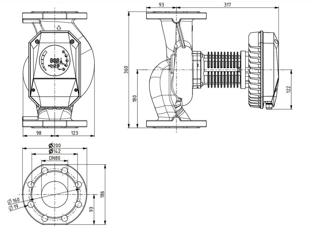 Насос циркуляционный IMP NMT MAX II 80/80 F360 PN10