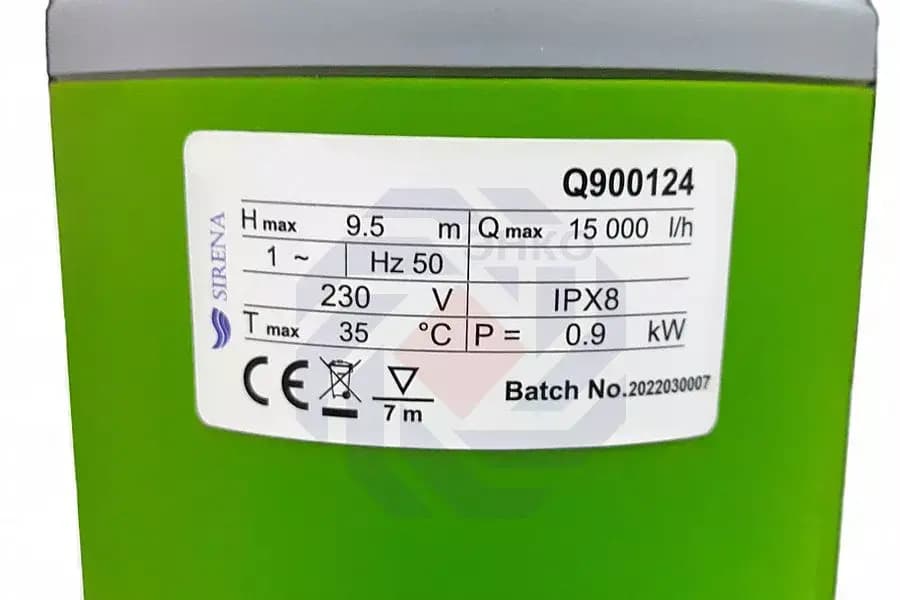 Насос дренажный SIRENA Q900124S