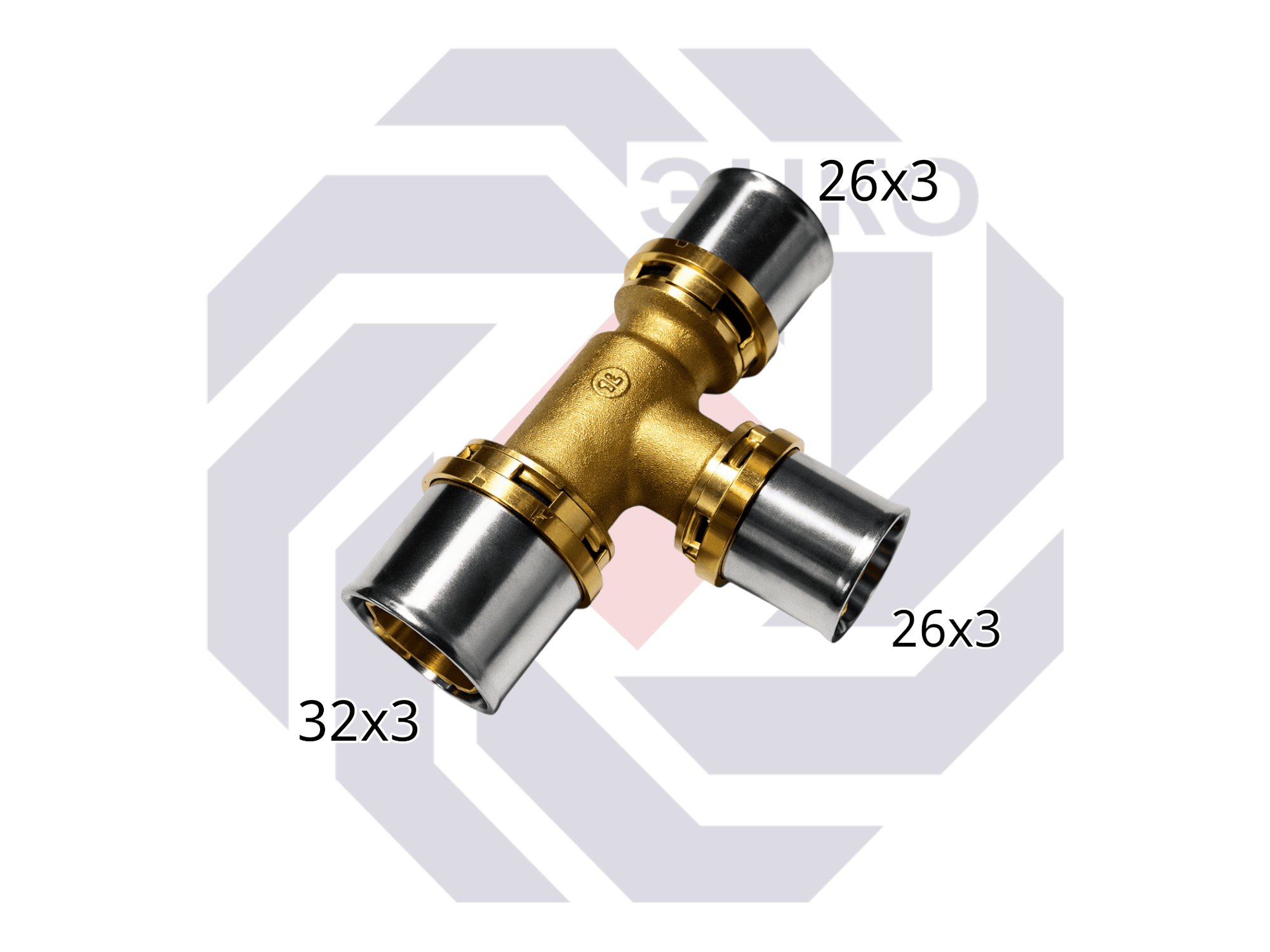 Пресс-фитинг тройник переходной GIACOMINI RM 32⨯26⨯26