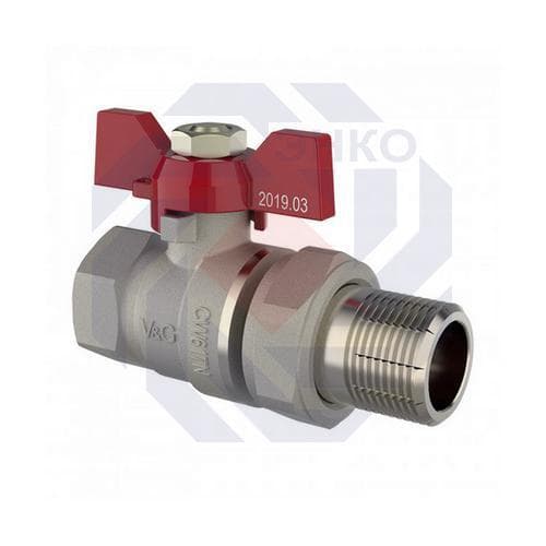 Кран шаровой с разборным присоединением ВР/НР V&G VALOGIN Optima 1¼"