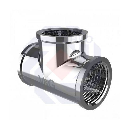 Тройник хромированный ВР/ВР V&G VALOGIN 1/2"