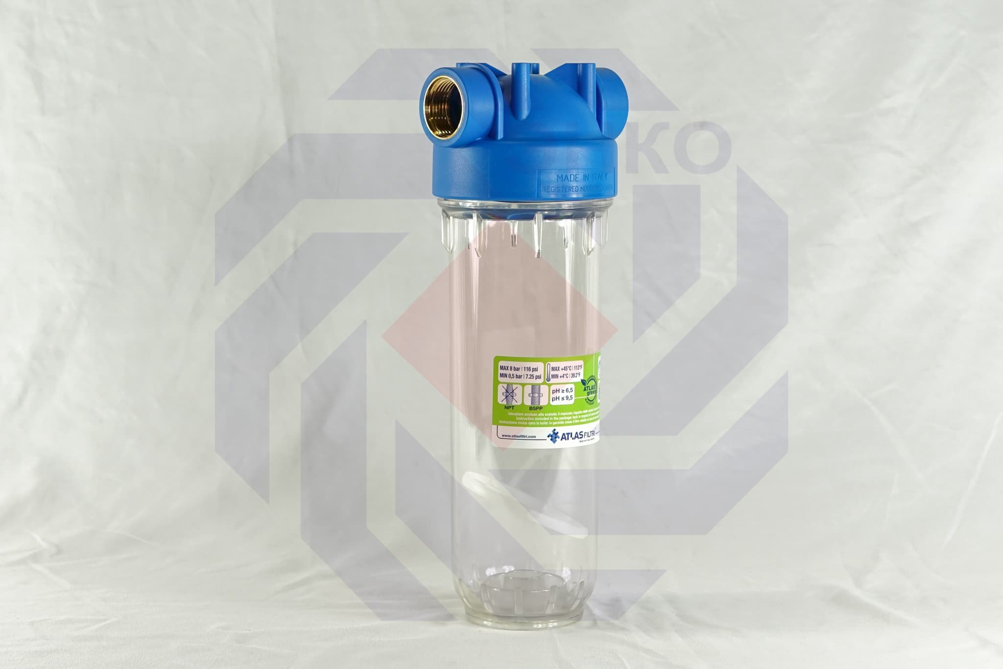 Корпус фильтра одинарный ATLAS DP 10 MONO OT TS 1"