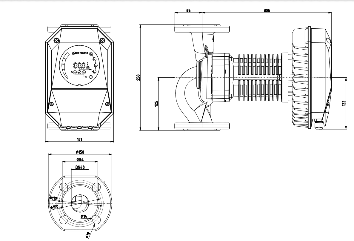 Насос циркуляционный IMP NMT MAX II 40/180 F250