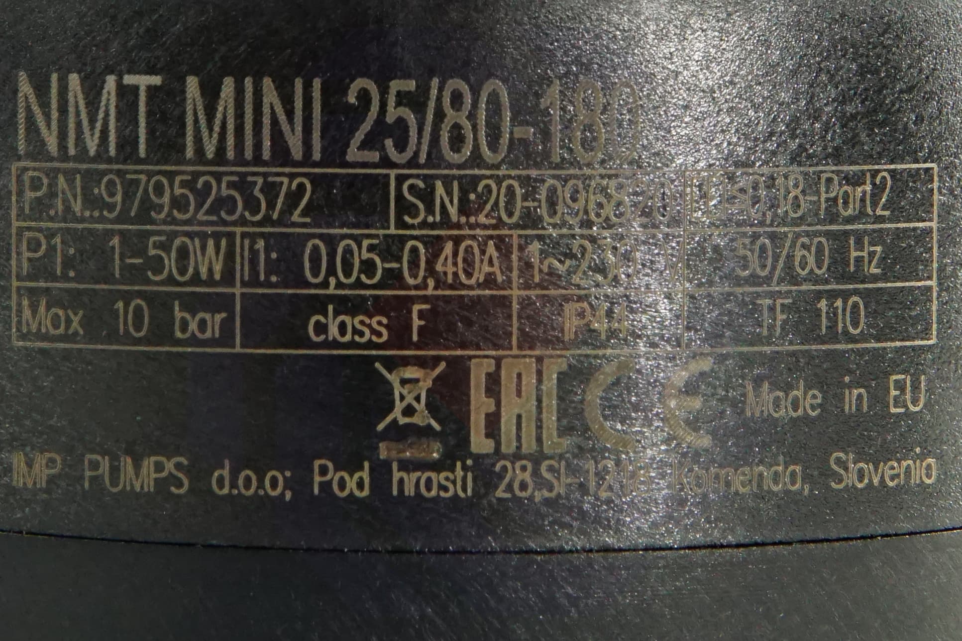 Насос циркуляционный IMP NMT MINI 25/100-180