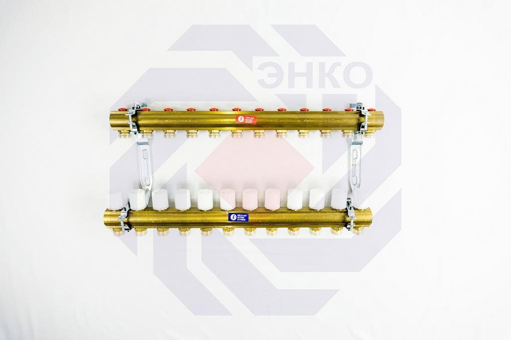 Комплект коллекторов без расходомеров GIACOMINI R553D 12 контуров