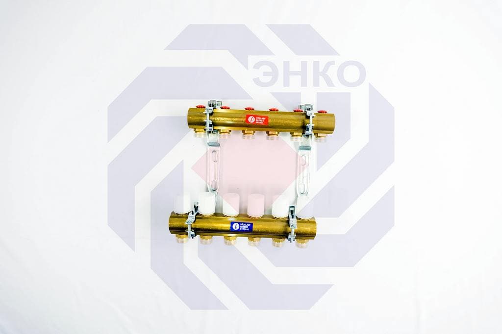 Комплект коллекторов без расходомеров GIACOMINI R553D 6 контуров