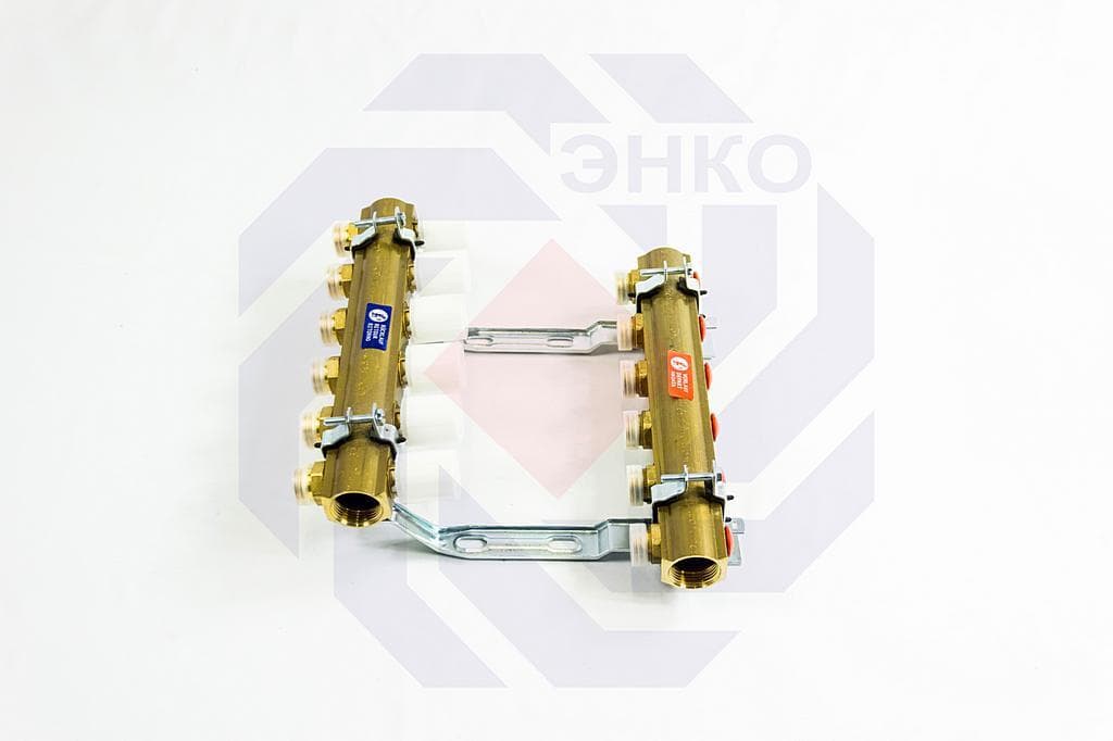 Комплект коллекторов без расходомеров GIACOMINI R553D 6 контуров