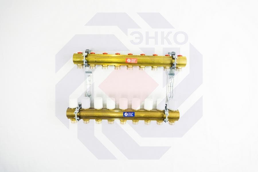 Комплект коллекторов без расходомеров GIACOMINI R553D 9 контуров