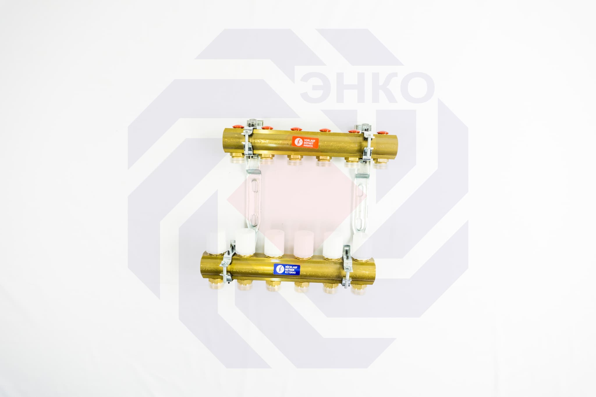 Комплект коллекторов без расходомеров GIACOMINI R553E 6 контуров