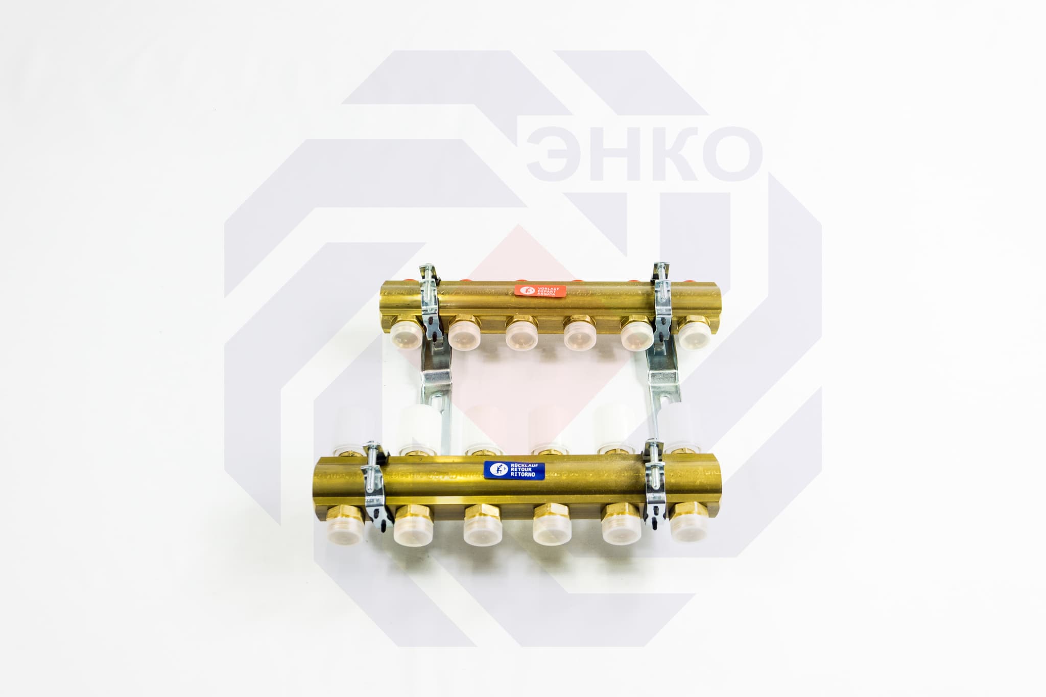 Комплект коллекторов без расходомеров GIACOMINI R553E 6 контуров