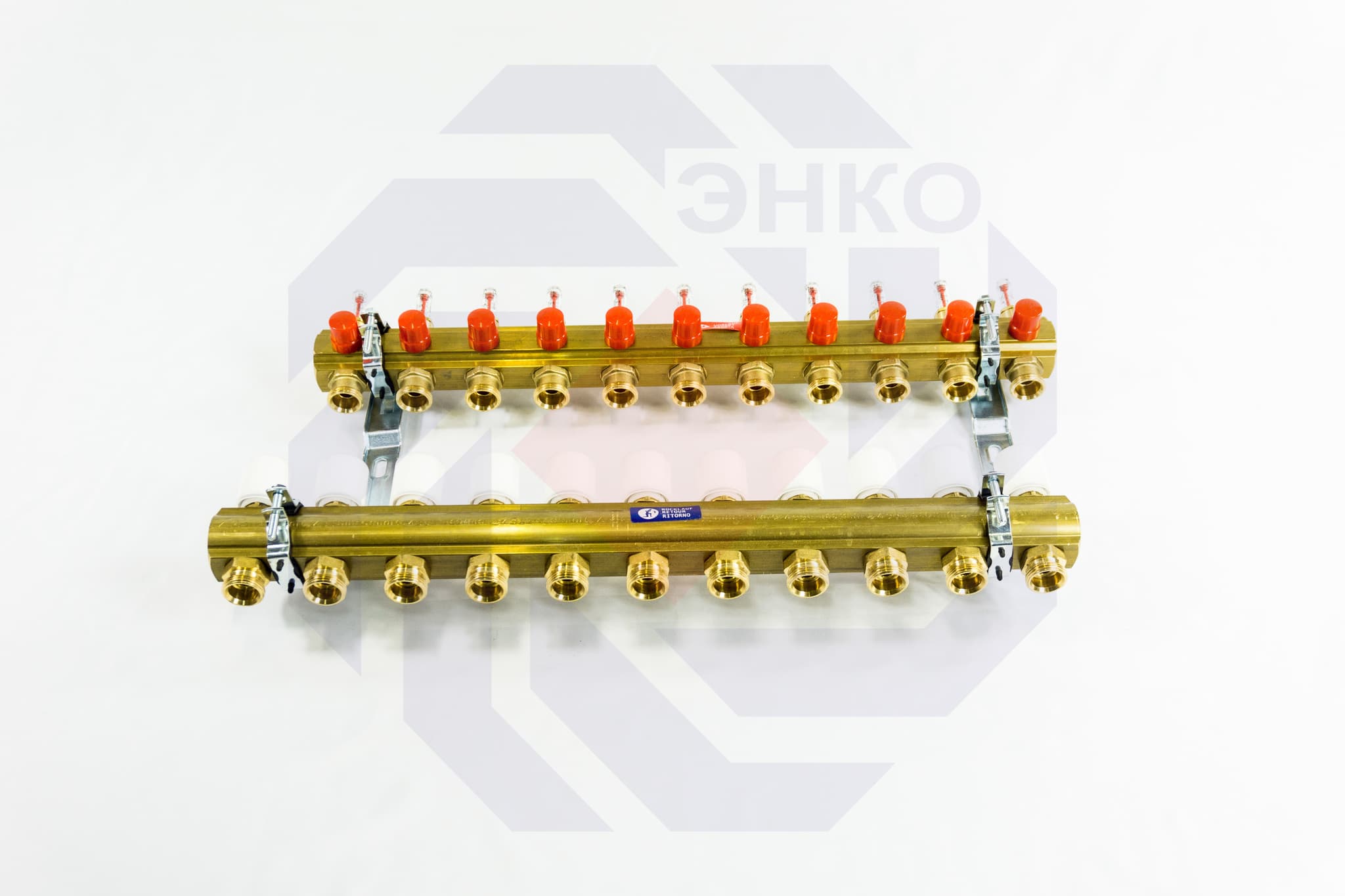 Комплект коллекторов с расходомерами GIACOMINI R553F 11 контуров