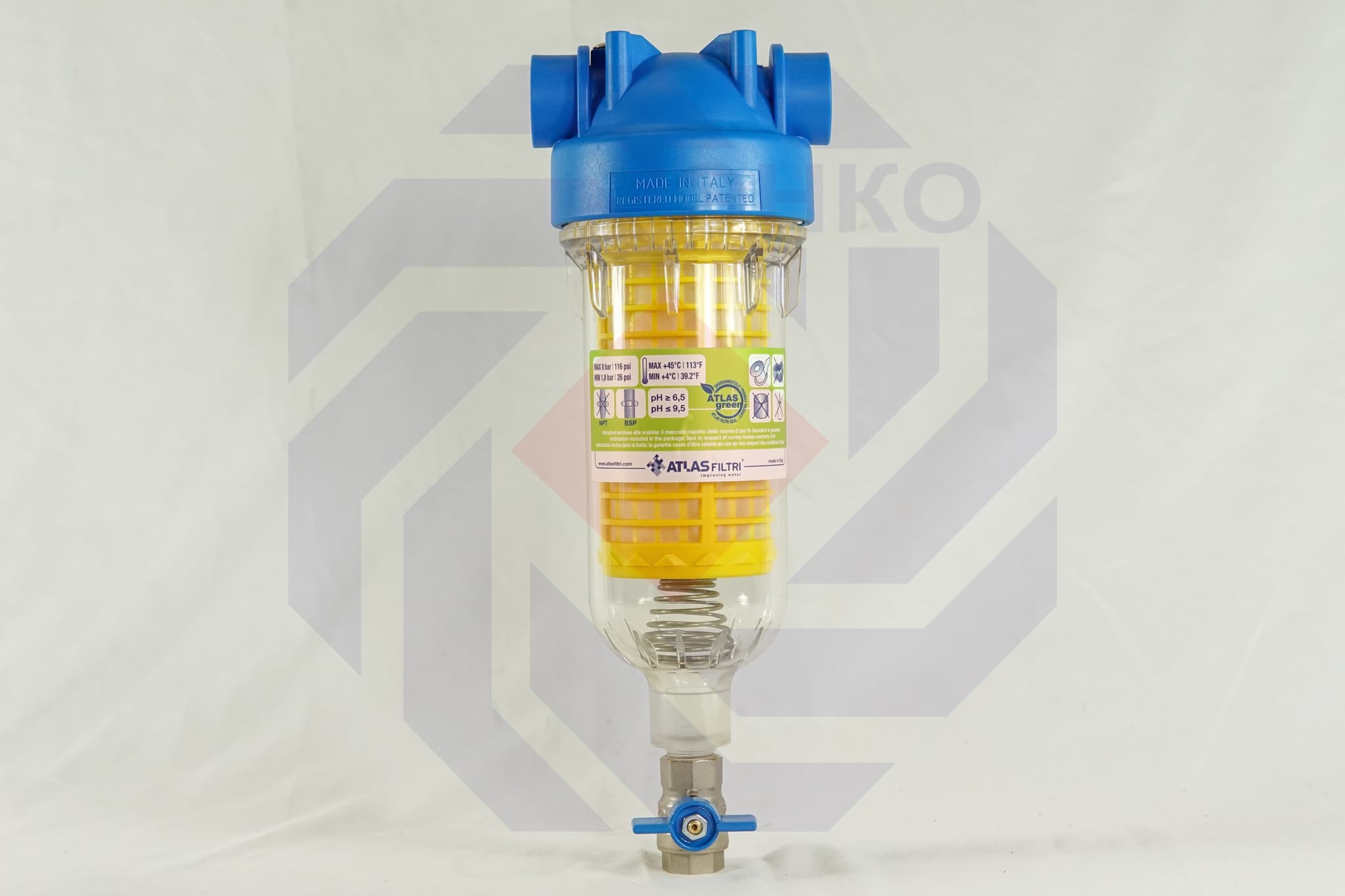 Фильтр для механической очистки самопромывающийся ATLAS HYDRA RLH 90 микрон ½"