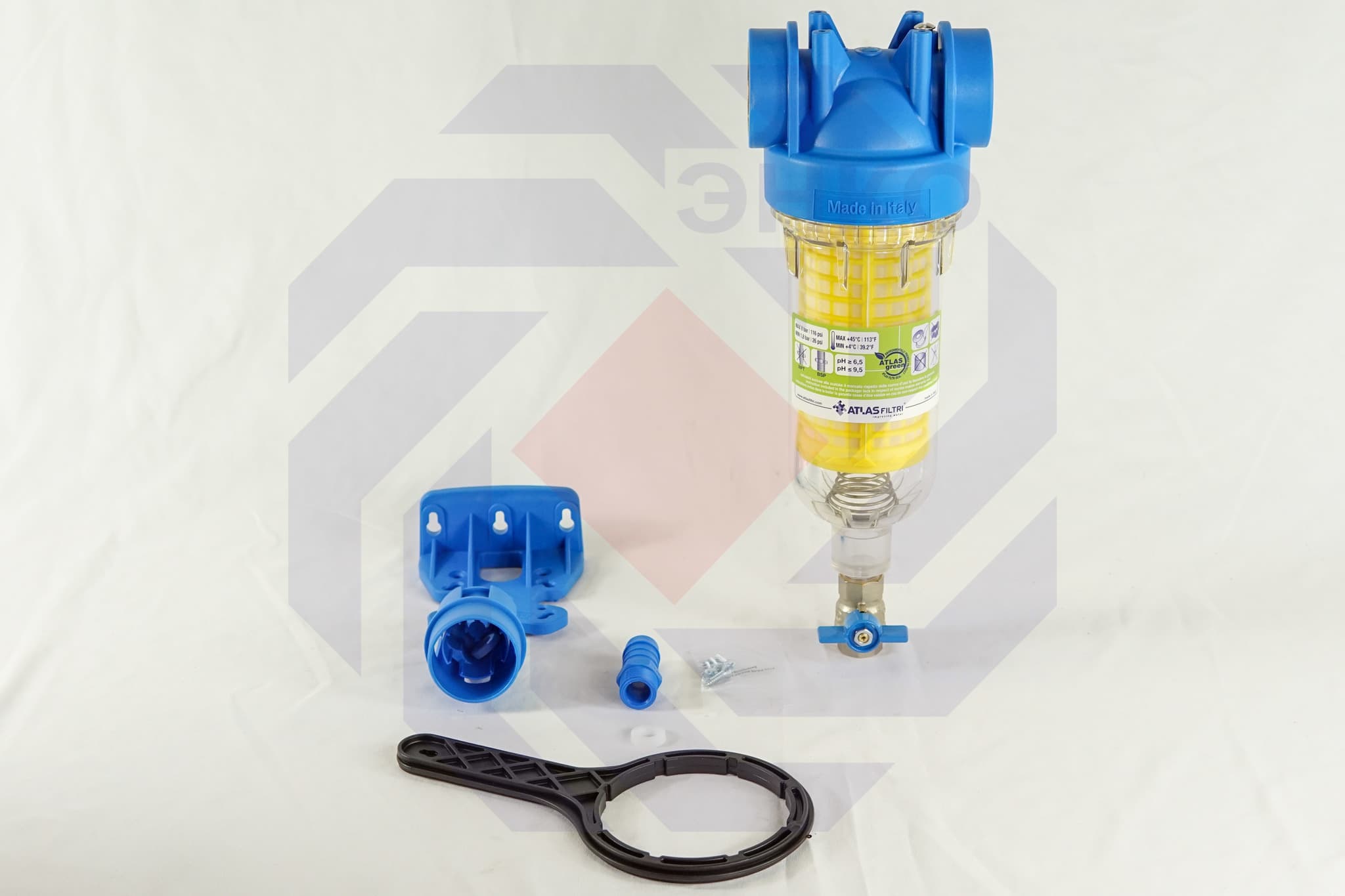 Фильтр для механической очистки самопромывающийся ATLAS HYDRA RLH 90 микрон 1½"