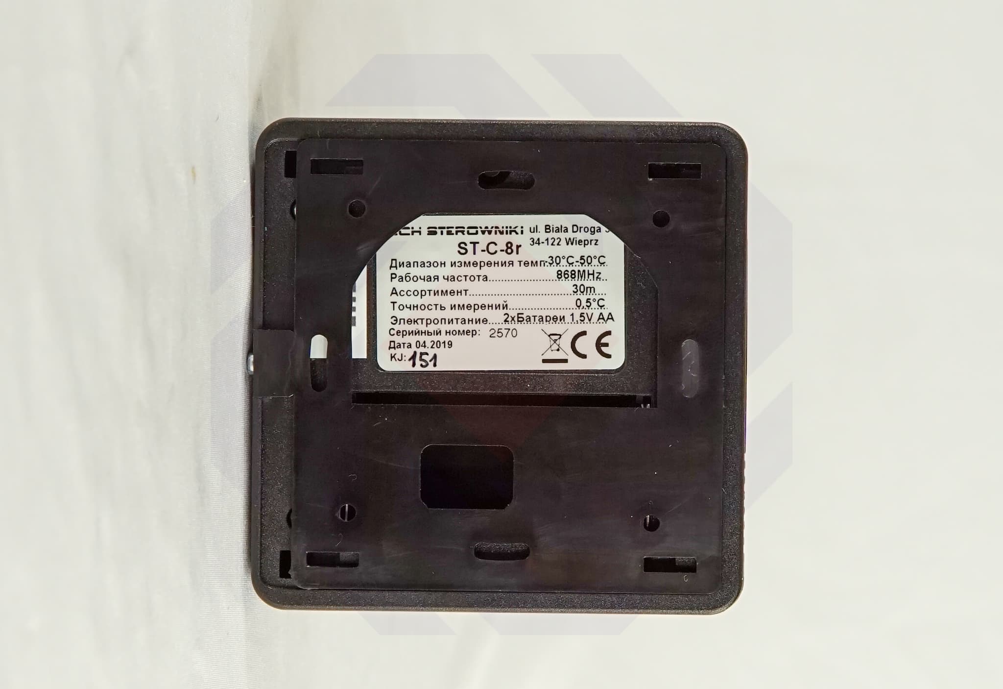 Датчик температуры комнатный TECH STEROWNIKI ST-C-8R черный