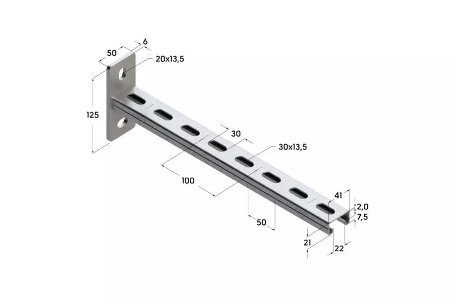 Консоль TERMOCLIP 41⨯21 400 мм