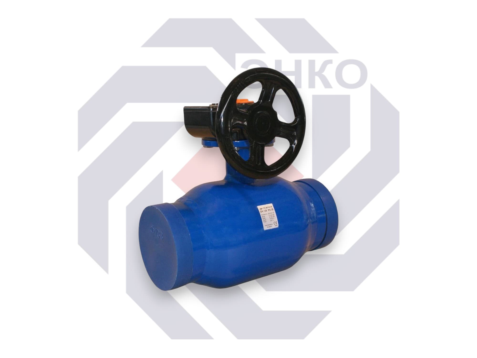 Кран шаровый DN250 под приварку с редуктором